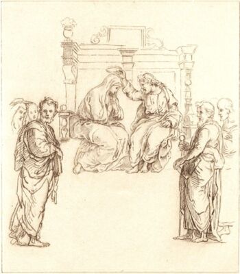 RAPHAEL ETCHING LORD CROWING VIRGIN MARY 1866 RENAISSANCE OLD MASTER ART PRINT