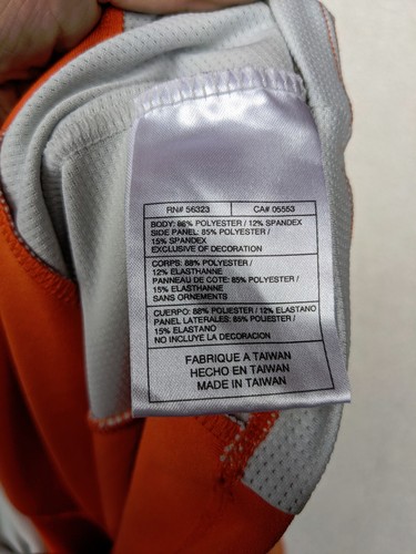 Nike Girls Teen L 14 16 Orange Gray Top dri-fit Drawstring Shoulder - Picture 4 of 8