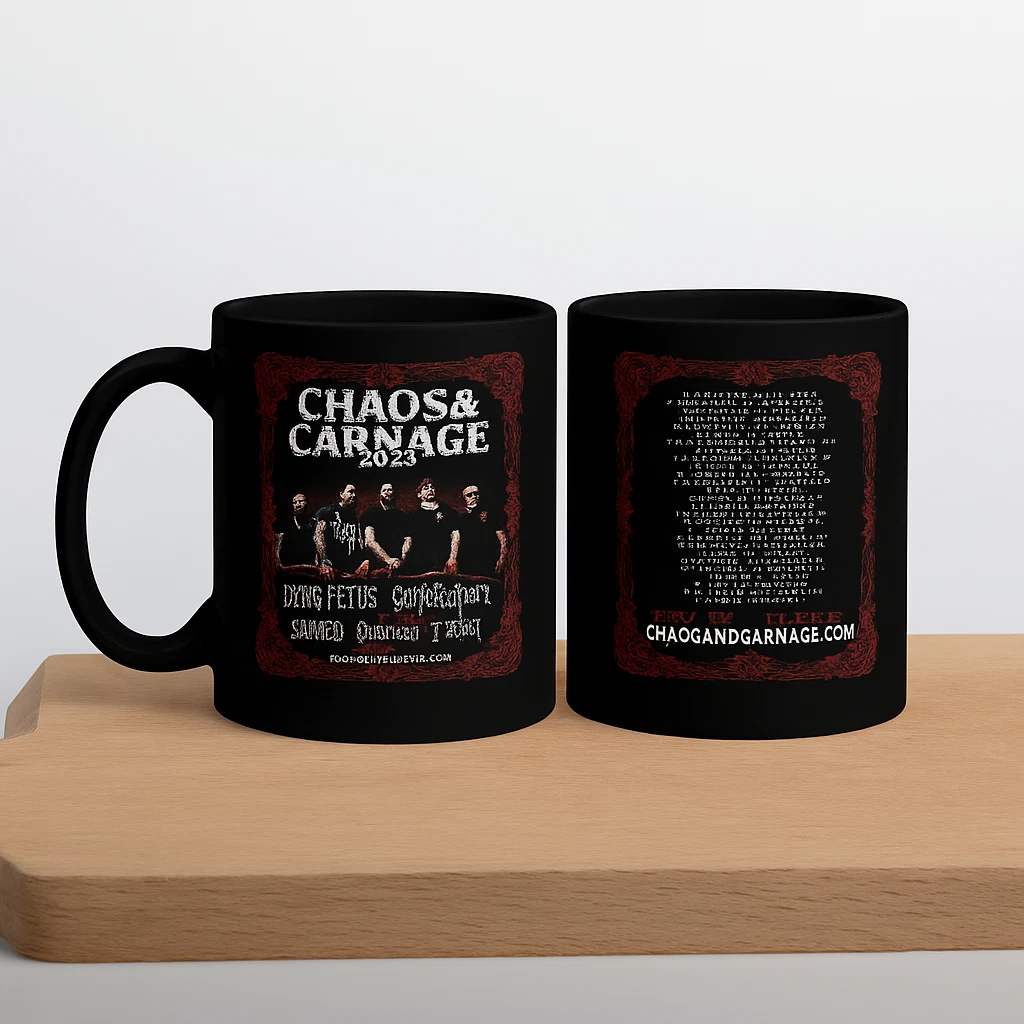 Chaos And Carnage Tour 2025 - Black mug 11 oz - music mug
