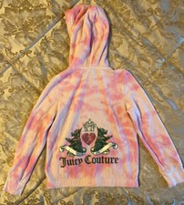 Juicy Couture Pink Velour Hoodie Girls Size 5