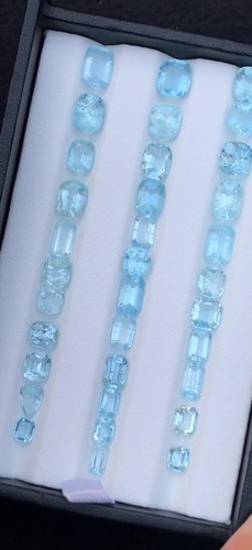 38.10ct Natural AQUAMARINE Lot Excellent Color and Lustre from Nigeria UNTREATED - Picture 4 of 6