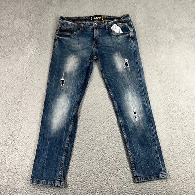 Raw X Jeans Skinny Distressed Men's JeansSize 34x30 Marble