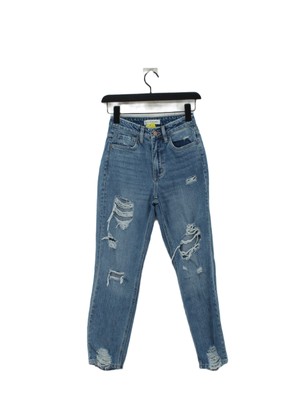 Flying Monkey Damen Jeans W 24 in Blau 100% Baumwolle Mom