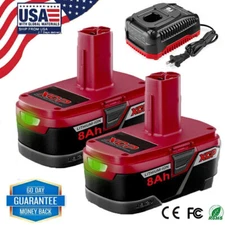 1-2Pack 8.0Ah for Craftsman 19.2V Lithium XCP Battery C3 DieHard 11375 / Charger