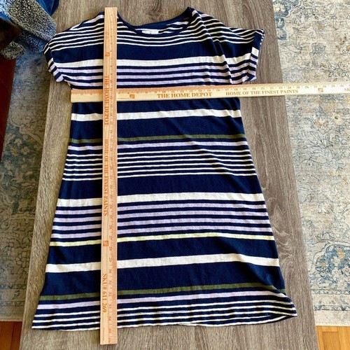 Lou & Grey Para Mujer Pequeña Náutica Rayas Azul Marino Blanco Camiseta Línea A Vestido Ajustado - Imagen 9 de 9