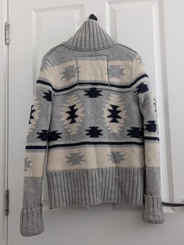Superdry Chunky Knit Cardigan Aztec Nordic Size Medium - Picture 4 of 4