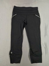 Athleta Black Cropped Leggings Womens XS Athletic Yoga Pants Pocket