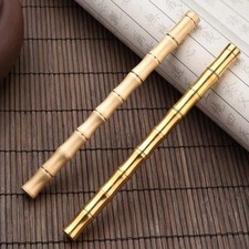 Luxury Brass Metal Rollerball Pen Bamboo Style Business Signature Pen