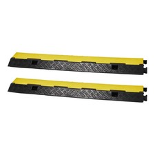 2pcs 36 in Cable Protector Ramp 2-Channel Electrical Wire Cable Cord Guard Ramp