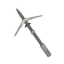 Scuba Choice Spearfishing Twin Barb Double Wing 6mm Pole Spear Tip with Keeper,
