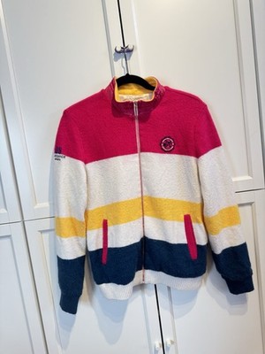 Elegance Sports Paris Women s Golf Jacket Striped Full Zip Unique Korean Bright