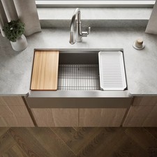 Kohler K-33657-PC-NA Strive 35.5" Farmhouse Single Basin Stainless Kitchen Sink