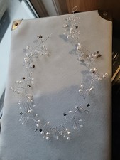 Handmade Bridal Hair Bands Crystals Wedding Headpieces /20 Inch Pearl Hair Vine