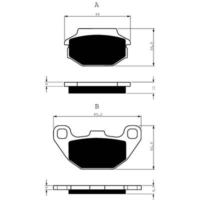 GOLDFREN SYNTHETIC BRAKE PADS K5 FITS SYM 500 GT 04 LISTING