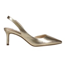 Nina Nina60 Metallic Pointed Toe Sling Back Pumps Womens Gold Dress Casual NINA6
