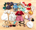5 Vintage Hand Made Doll Outfits 7-8" Dolls + Lots of Accessories Crochet Estate — photo 1