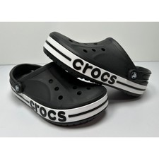 CROCS UNISEX BAYABAND CLOGS BLACK SIZE M7 W9 NWT 031S