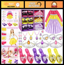 Princess Dress Up Costume  Jewelry Set, Pretend Play Toy, Birthday Gift for Gir