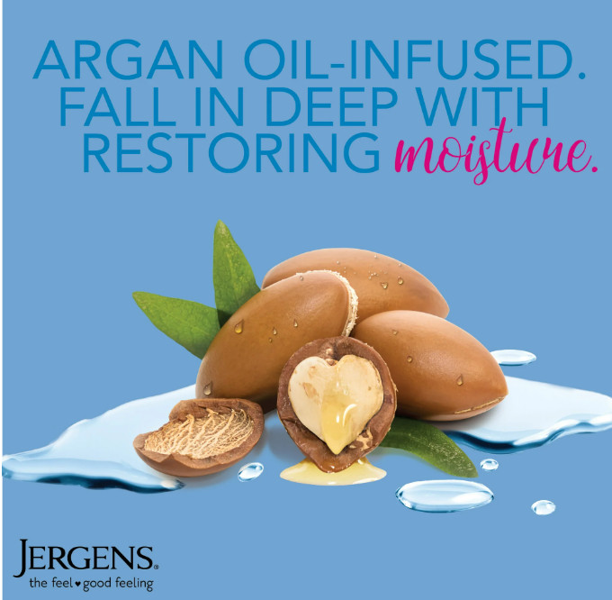 Jergens Wet Skin Body Moisturizer Infused with Restoring Argan Oil