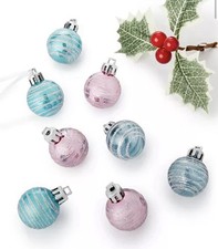 Holiday Lane Striped Mini Ornaments, Set of 8 Macy  s Exclusive Discontinued NWT