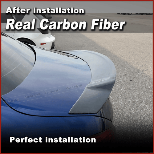 Passt für Mercedes W205 C200 C300 C63 AMG 2015-2021 Carbon Heckspoiler Hecklippe - Picture 5 of 11