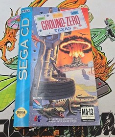 Ground Zero Texas (Sega CD, 1993) CIB Complete In Box /w Registration Card