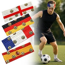 2026 World Cup Football Print Headband, Elastic Sweat-Wicking Hairband Gifts