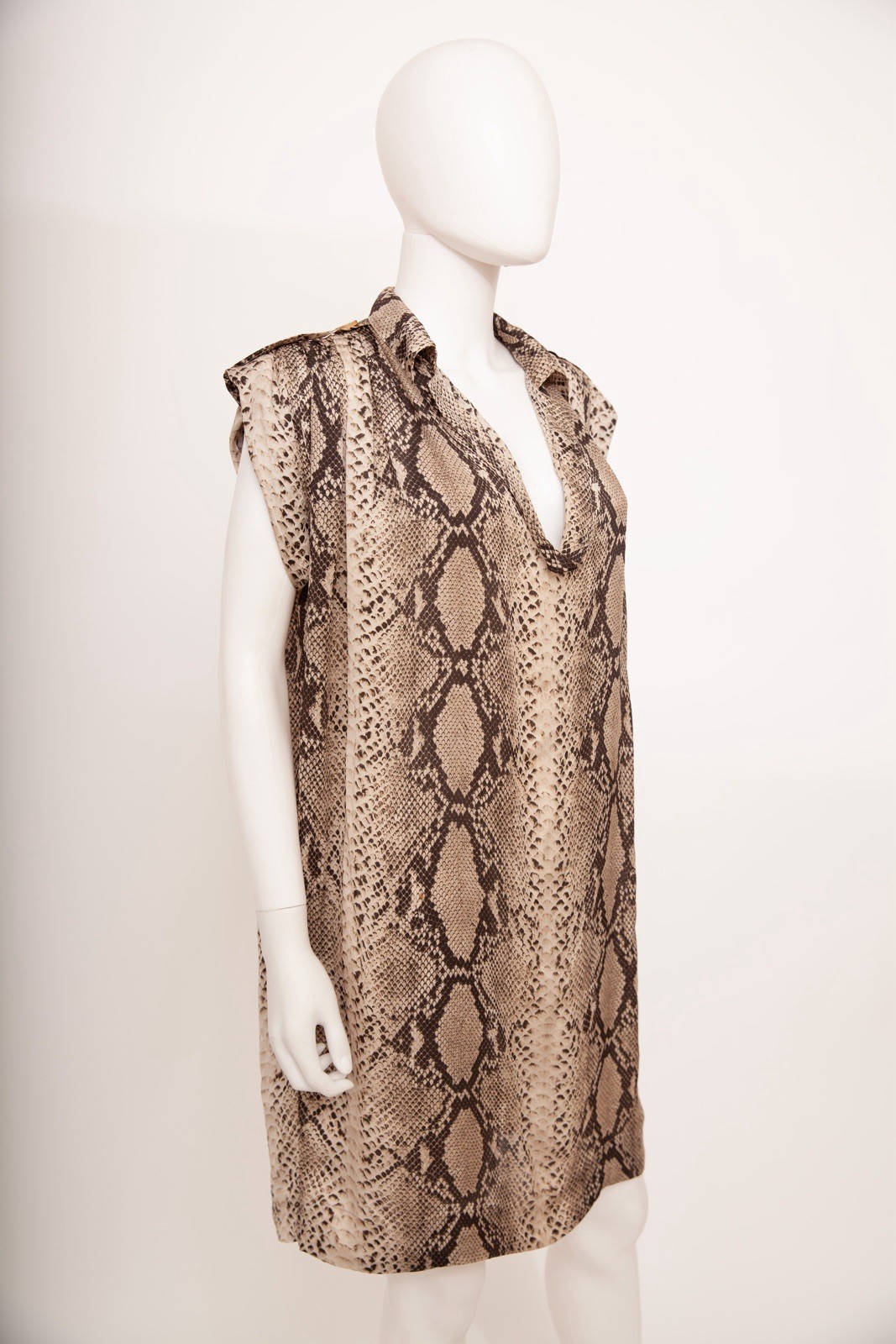 Lanvin Resort 2011 Python-Print Silk Tunic Dress … - image 2
