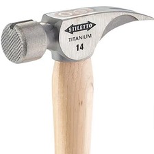 STILETTO 14oz Titanium 18  Hammer, Milled Fac...