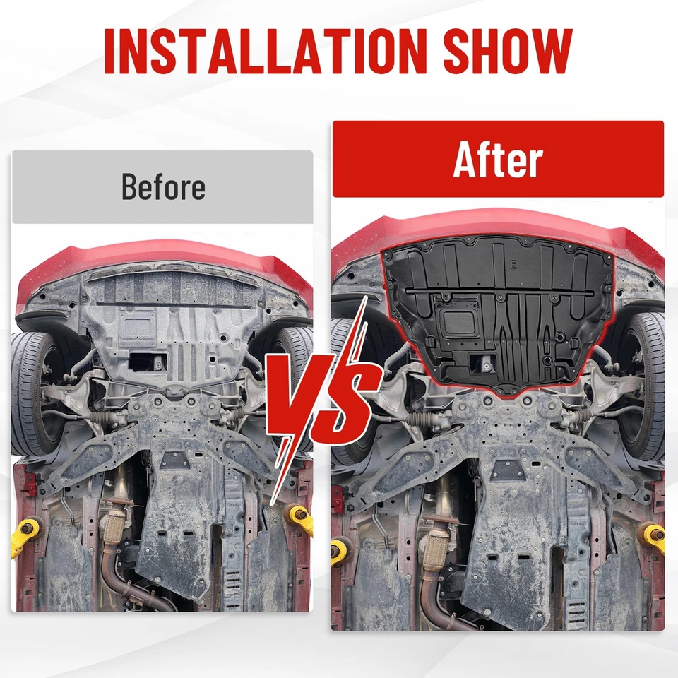 Protector de barro debajo de la cubierta del motor AWD para Infiniti Q50 Q60 2014-2020 Foto 3 de 4