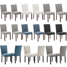 GARVEE Upholstered Dining Chairs Fabric Parsons Dining Room Chair with Wood Legs