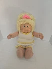 Vintage 1982 Coleco Cabbage Patch Kids Doll Blonde Hair Blue Eyes Yellow Outfit