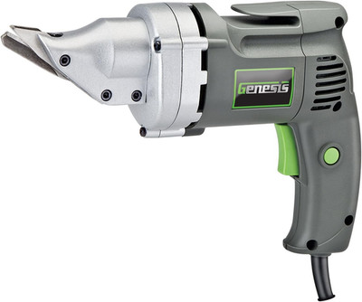 Genesis Electric Metal Cutting Shear 4 Amp 14-Gauge Swivel-Head Variable-Speed (
