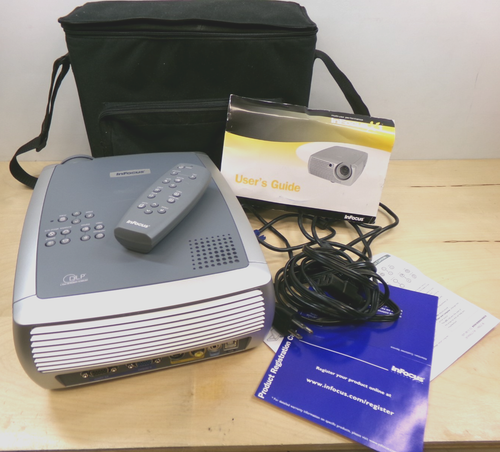InFocus Multimedia Projector X1 Remote All Cords Carry Case CD ...