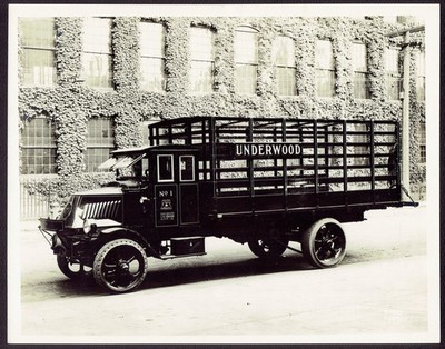 c1925 ORIGINAL 8x10 Photo Mack AC Bulldog Truck Built for UNDERWOOD Typewriters