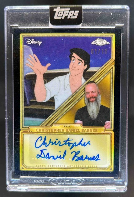 2025 Topps Mint Disney Christopher Daniel Barnes Prince Eric Auto Black #1/10