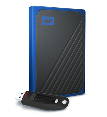 WD My Passport Go 1TB 外付けSSD New WD My Passport Go External SSD, 1TB, W/ SanDisk 64GB USB 3.0