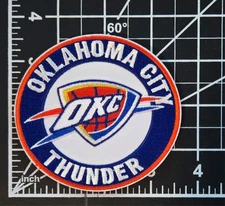 Oklahoma City OKC Thunder 3.5" Round Iron On Embroidered Patch ~ Free Tracking!