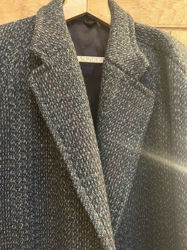 Original Vintage Dunn & Co Men’s Overcoat Sz Large, 100% Wool Grey/brown - Picture 4 of 10