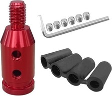 Universal Car Gear Shift Knob Adapter, M10x1.5 Aluminum Alloy Gear Color: Red