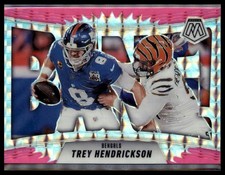 2025 Panini Mosaic #1 Trey Hendrickson Bang! Mosaic Pink Fluorescent