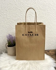 New Coach Paper Shopping Bag Gift Bag Small Size 8 X 10 X 4.5 for Count 1
