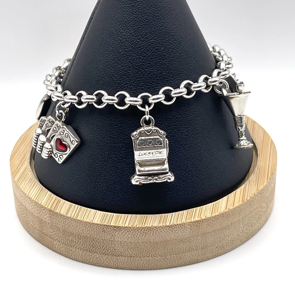 Pulsera Brighton Las Vegas Nevada Charm Casino Juego Dados Ruleta Ranura Foto 2 de 4