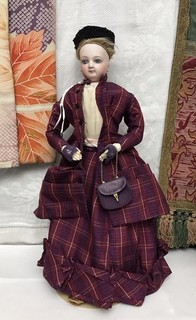 Antique French Jumeau Poupee Bisque Head Fashion Doll 13'' Tall