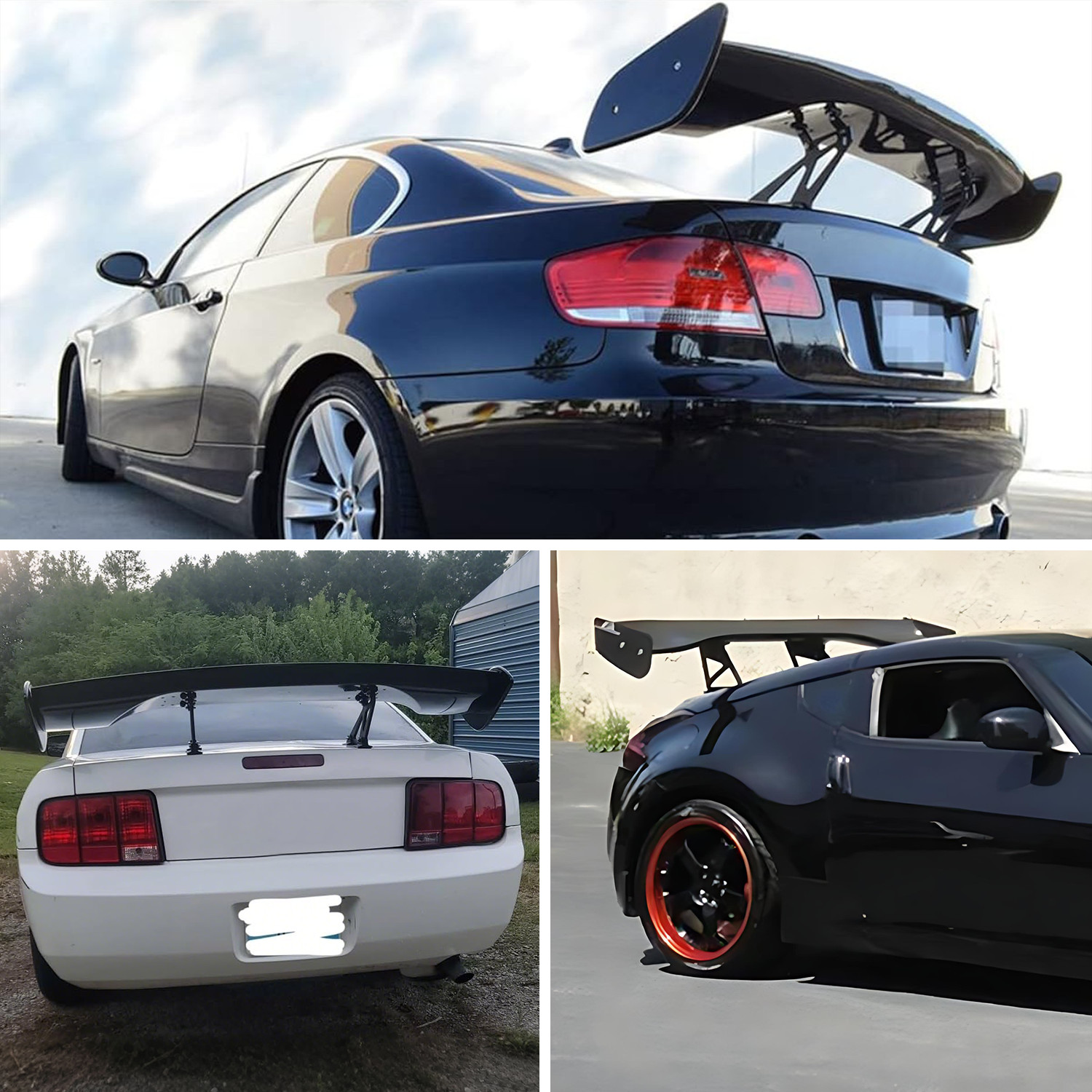 Glossy Black 57" Rear Spoiler Wing Truck Style For Acura NSX Coupe