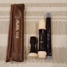 Aulos E 300B Alto Recorder Plastic Case Used 33b