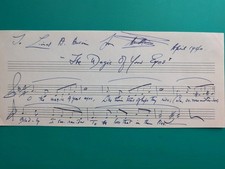 1940 ARTHUR PENN AUTOGRAPHED ORIGINAL HAND SIGNED MUSIC SHEET MAGIC OF YOUR EYES 1940 ARTHUR PENN AUTOGRAPHED ORIGINAL HAND SIGNED MUSIC SHEET MAGIC OF YOUR EYES