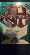 2021 Panini Phoenix Rookie Auto Dual Jersey Dyami Brown #RAD-DBR Prime Green /25