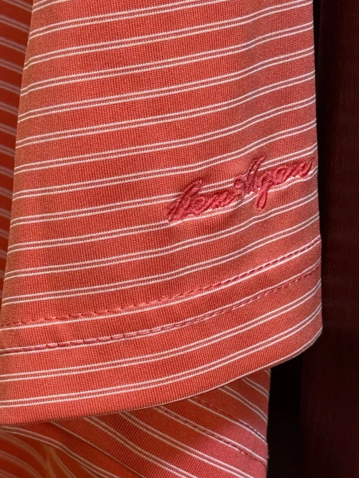 Ben Hogan Polo Knit  Men's Performance Golf Shirt Size Large Logo Buttons EUC - Image 2 of 4