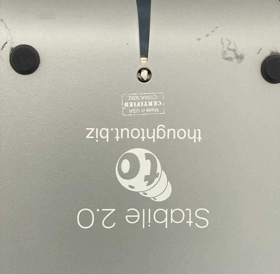 Stabile 2.0 - Fixed-Angle Steel iPad Stand - Silver | Made in USA - Thought Out - Image 3 of 4